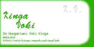 kinga voki business card